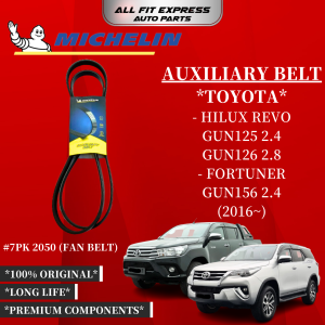 TOYOTA HILUX REVO GUN125 2.4 / GUN126 2.8 FORTUNER GUN156 2.4 (2016~) MICHELIN BELT 7PK 2050 (FAN BELT) 100% ORIGINAL PRODUCT