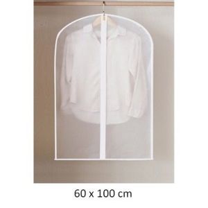 JOS1493 Cover Baju Resleting Peva Anti Debu Penutup Gantungan Pakaian