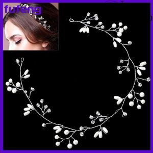 fufeng Luxury Wedding Bridal Rhinestone Faux Headband Tiara Hair Headpiece