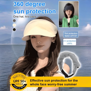 New Style Organza Mesh Sun Hat for Women Summer Bubble Headband Sunshade Hollow Top Hat Light Travel Holiday Hairpin Hat泡泡纱发箍遮紫外线防晒帽