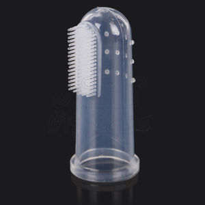 Sikat Gigi Jari Kucing Anjing Bayi Finger Toothbrush Infant Baby Sikat Grooming Hewan