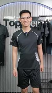 Bộ đồ thể thao nam vải thun co dãn thoáng khí đủ size M - 4XL mã T-01 - TOPMEN