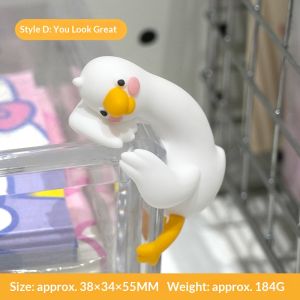 JJT Cute Duck Desk Decor for Computer Screen and Car Dashboard - Stress Relief Office Toy