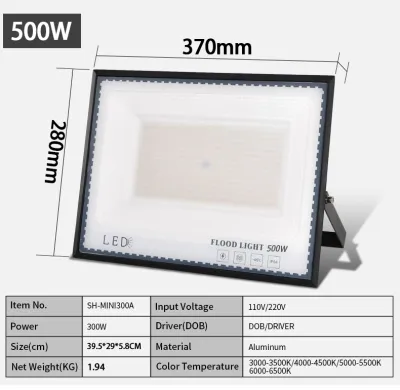 MISN 100W 200W 500W LED Flood Light Outdoor Waterproof 220V Street Lamp IP66 Control Induction Floodlight