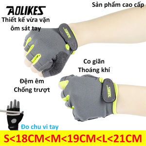 Găng tay thể thao hở ngón Nam - Nữ  hãng Aolikes 112