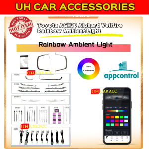 TOYOTA ALPHARD VELLFIRE AGH30 RAINBOW AMBIENT LIGHT WITH GEAR KNOB LIGHT APPS CONTROL