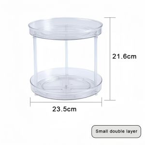 360° Rotating Transparent Spice Perfume Bottle Storage Organizer Rack Shelf Turntable Transparent Rack
