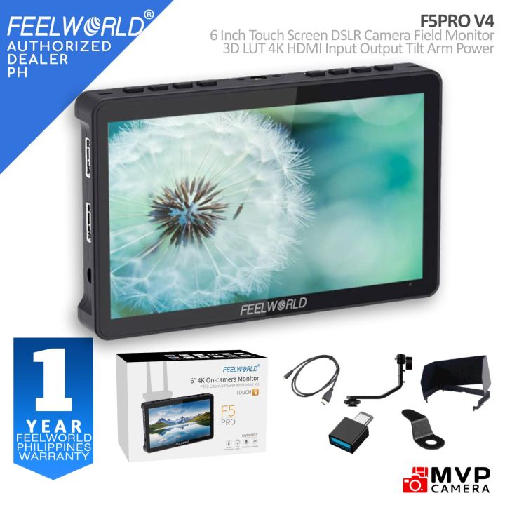 FEELWORLD F5 PRO V4 Field Monitor 6inch Touch Screen 3D LUT 4K HDMI ...