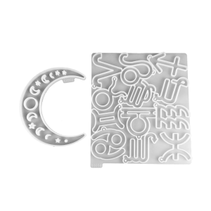 2PCS Reusable Silicone Mold Constellations Pattern Hand-Making Supplies Perfect for Cement and Plaster Wall Decorations