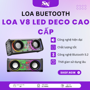 Loa Bluetooth V8 Giá Tốt Loa bluetooth không dây V8 mini cầm tay công suất lớn  Loa Bluetooth Mini Để Bàn V8 Trang Trí Decor Cao Cấp Loa Bluetooth V8 phiên bản mới thiết kế trong suốt