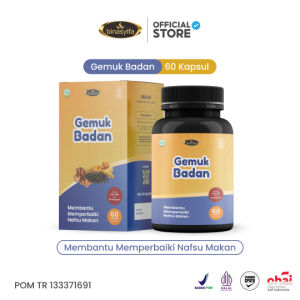 GEMUK BADAN Binasyifa Asli Obat Suplemen Gemuk Penggemuk Badan Penambah Berat Badan Nafsu Makan Dewasa Permanen BPOM