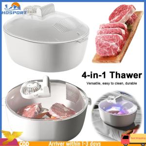 【Hospor】 4 in 1 Keeps Food Nutritious Fresh-Keeping Meat Defroster Frozen Meat Defrosting Plate 4 in 1 Defrosting Tray Frozen Meat Circulating Defroster