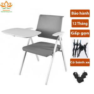 Ghế đào tạo liền bàn có bánh xe gấp gọn thông minh Ghế liền bàn cao cấp chắc chắn dùng cho phòng họp học bài