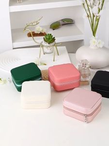 AOR Kotak Kemas Kalamkari Kedap Kalis Kelembapan Kemasan Kualiti Keras Kecil Klasik Kompak Jewellery Storage Organizer Zipper Travel Box