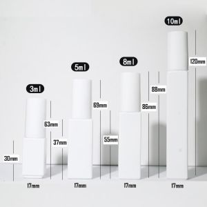 Botol Spray Kotak Persegi Kaca Tebal HITAM PUTIH DOFF / MATTE - Parfum Isi Ulang Vial Travel Size