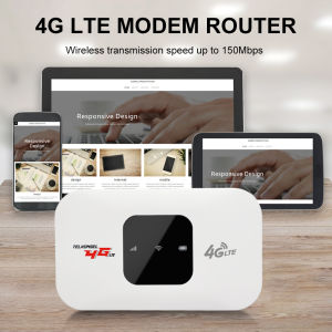 Wireless 4G LTE Hotspot Router with SIM Card Slot for Car Travel Portable 150Mbps Internet Access
