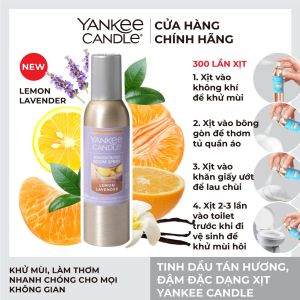 Tinh dầu tán hương đậm đặc dạng xịt Yankee Candle - Lemon Lavender