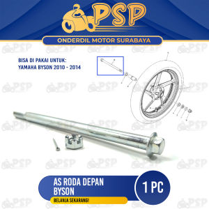 As Roda Depan Byson - As Tromol Fork Forek Depan + Mur Yamaha Byson