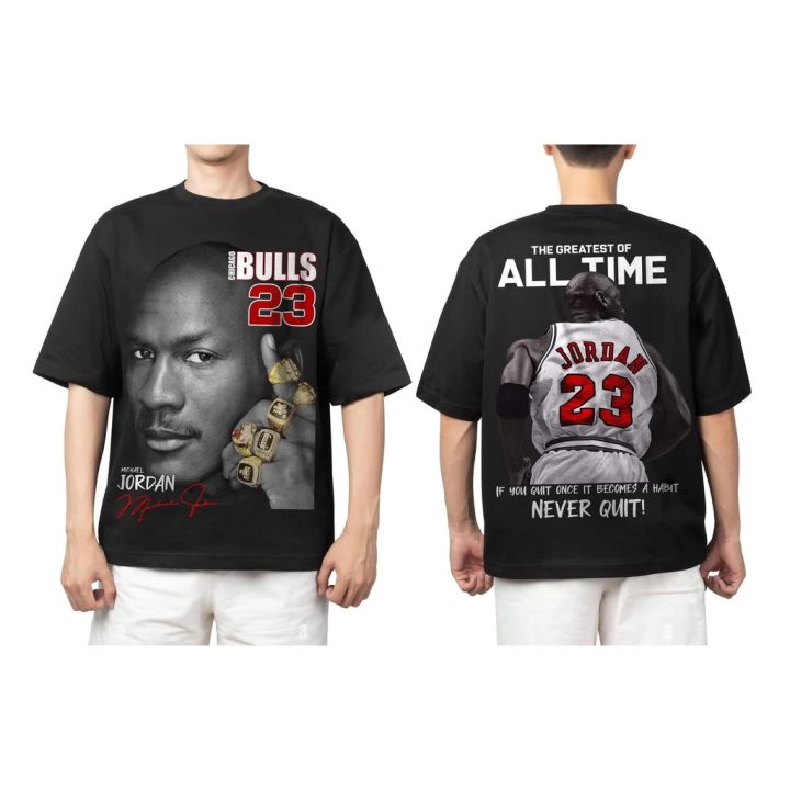 Michael Jordan The Greatest of ALL Time T-shirt Original Clothing tshirt  for men women unisex High Quality Pure Cotton Black White T Shirt S-3XL  2022 Streetwear Front and Back Graphics Printed Plain