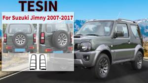 HH8 TESIN Car Rear Tail Light Lamp Decoration Cover Taillight Trim Frame fit for Suzuki Jimny 2007-2016 2017 Exterior Accessories H5K9Q