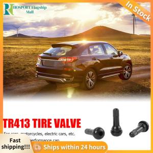 【HFM】 TR413 Tubeless Valve Stem Snap In Short Tubeless Tire Tyre Valves Black for Car Motorcycle