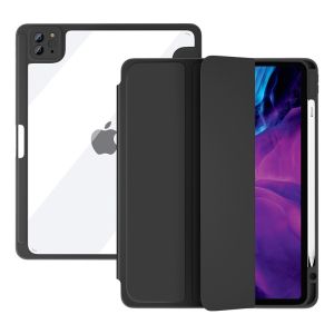 Case iPad Mini 6/Air 4 10.9/Air 5/Pro 11/Gen 5 6/7 8 9 10.2 Gen 10/gen 11 A16 2025 Akrilik Bening Anti Bengkok + Holder Pensil Support Charging