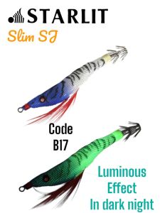 STARLIT SQUID JIG SLIM SJ GLOW IN THE DARK