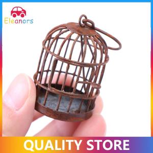 [Eleanor] 1:12 Dollhouse accessories miniature metal bird cage doll house ornament