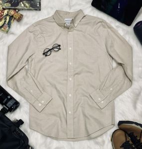 Áo sơ mi công sở nam Saddlebredchất liệu 60% cotton 40% polyesterphong cách Basic Casualáo sơ mi dài tay big size