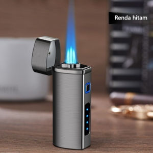 Inflatable rechargeable triple-flame lighter with touch sensor creative personalized trendy mens gift