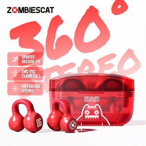 ZOMBIESCAT S4 ไม่มีเสียงรบกวนหูฟังบลูทูธไร้สายแบบคลิปหนีบสำหรับกีฬา & หูฟังสำหรับวิ่งดีไซน์ทันสมัย