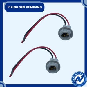 Piting sen kembang fitting fiting cop soket socket lampu motor T13 universal