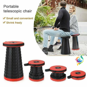 Foldable Telescopic Stool Retractable Folding Stool Camping Lightweight Stool Seat for Outdoor Camping BBQ Fishing Hiking Gardening Indoor Travel Picnic