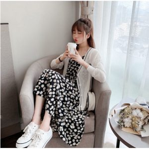 Atasan Wanita Dress Korea Flora