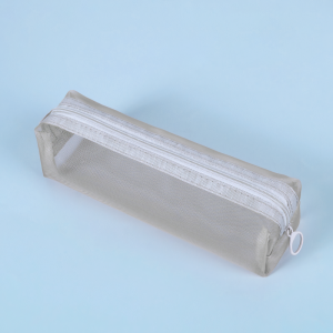 Tempat Pensil Transparan Simple Pouch Kosmetik Jaring Polos Tempat Penyimpanan Alat Tulis ATK3010