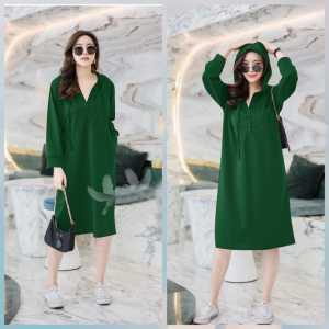 Dress Wilona Hoodie Dress polos wanita
