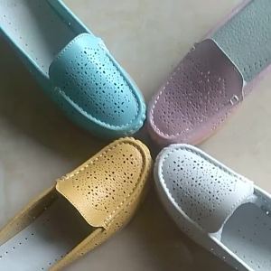 [Free Shipping] New Style Leather Thick-Soled Wedge Half-Slipper Sandals With Hollow Design Trendy Open-Toe Sandals For Women Summer Soft-Soled Shoes Mom Shoes