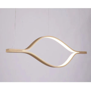 Lampu Gantung LED Minimalis Modern Desain Artistik Geometris Emas Dekorasi Ruang Makan