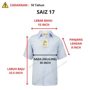 UNIPRO 🌟 HARGA MURAH 🌟 HIGH QUALITY KEMEJA LENGAN PENDEK PUTIH KOSHIBO / BAJU SEKOLAH RENDAH / MENENGAH BUATAN MALAYSIA - UP003