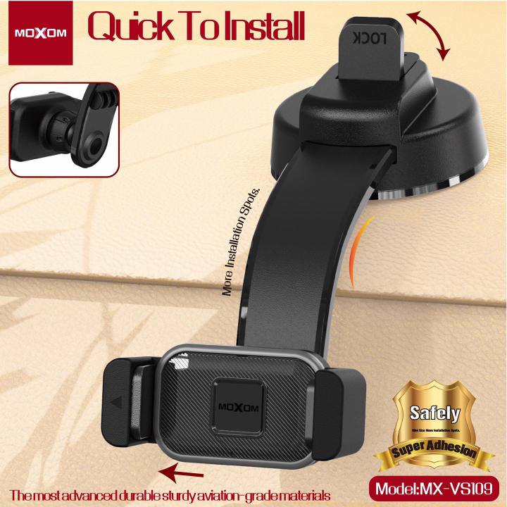 [moxom Original] 360° Phone Holder Dashboard Bendable Strong Windscreen 