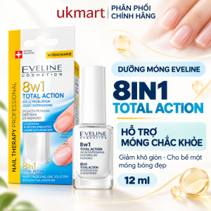 Sơn Dưỡng Móng Eveline 8w1 Total Action 12ml