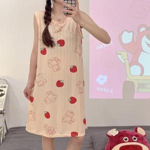 SatisfClothe 🌜🌜ชุดนอนลายการ์ตูน น่ารัก plus size เดรสยาว สตรี ราคาถูก ผ้าดีมาก H9296