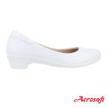 Aerosoft (แอโร่ซอฟ) รองเท้าพยาบาล รองเท้าหนังสีขาว / สีดำ รุ่น CW3433. 