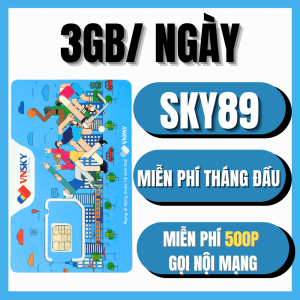 Sim Mobifone Sky89 Có Data 3GB/ngày +Miễn phí 500 phút gọi nội mạng  - Sẵn Data 1 Tháng Đầu sử Dụng Luôn - Phí Gia Hạn 89k/tháng FREESHIP - CHƯA KÍCH HOẠT.