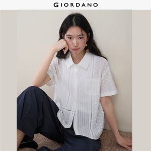 Giordano Women Women Pure Cotton Shirt Free Shipping 18346211
