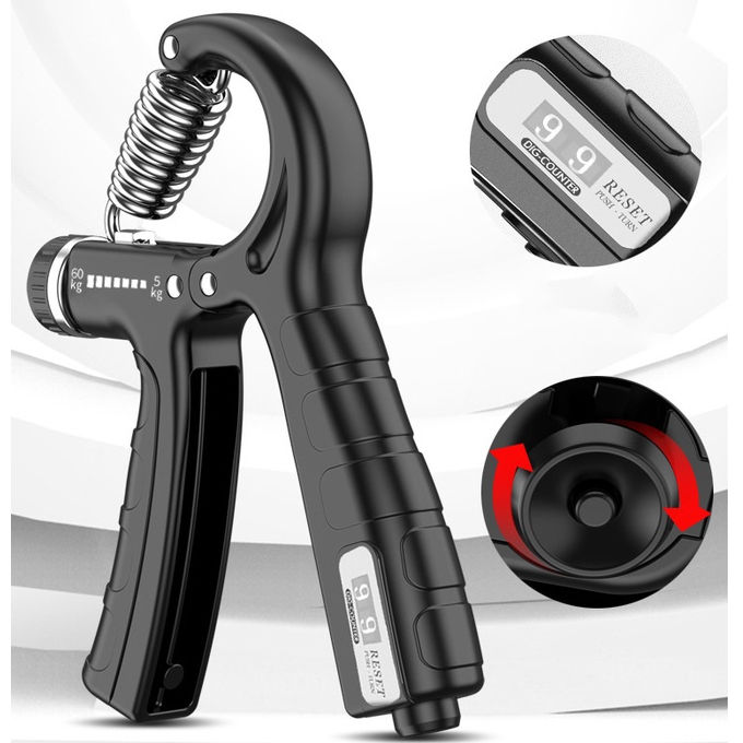 Kìm Bóp Tay Lò Xo Điều Chỉnh Lực 5-60kg. Kềm Tập Cơ Tay Có Màn Hình Đếm ...