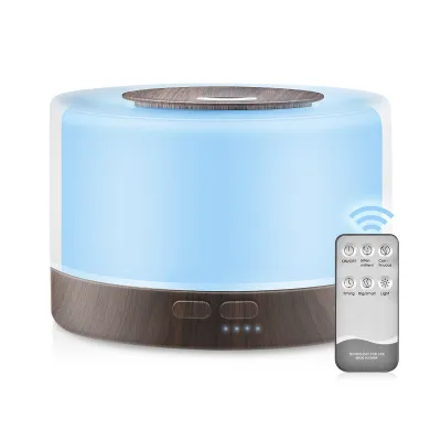JINGKE 500ml Electric Aromatherapy Essential Oil Diffuser Ultrasonic Humidifier Air Purifier with Color Lamp has 7 Kinds of Light Color Changes and Timer Settings