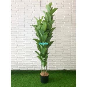 Pohon Artificial Tanaman Hias Karet T150 Latex Pot Dasar Hitam Dekorasi Rumah Aesthetic