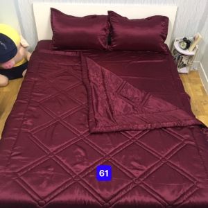 Bộ drap/ga/ra phi bóng trơn 1m6/1m8 màu đỏ mận 61. Bộ ra phi bóng. Bộ drap phi bóng. Bộ grap phi bóng. Bộ drap phi lụa. Bộ grap phi lụa. Bộ ga phi lụa. Bộ ra phi lụa. Ga giường-ra giường-drap giường-grap giường.