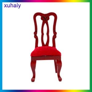 xuhaiy 1ชิ้นอุปกรณ์ DIY เพชรประดับจำลองทำจากไม้เก้าอี้โต๊ะรับประทานอาหารจำลอง1:12ของเล่นเฟอร์นิเจอร์บ้านตุ๊กตา